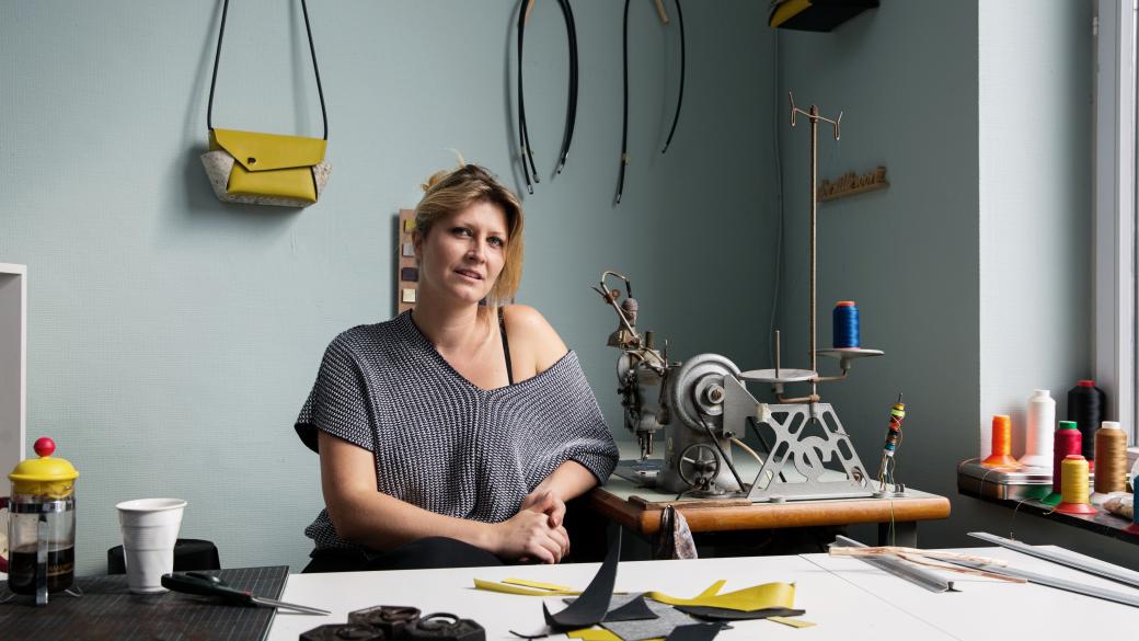 Pearl-Lisa in haar atelier