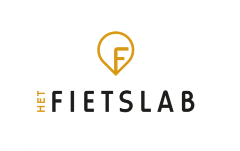 De F van Fietslab genoteerd in het teken dat de plaats aanduid op een kaart