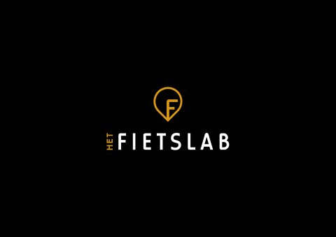 Een F van de merknaam 'Het Fietslab' staat genoteerd in het icoon dat een locatie aanduidt op een wegenkaart.