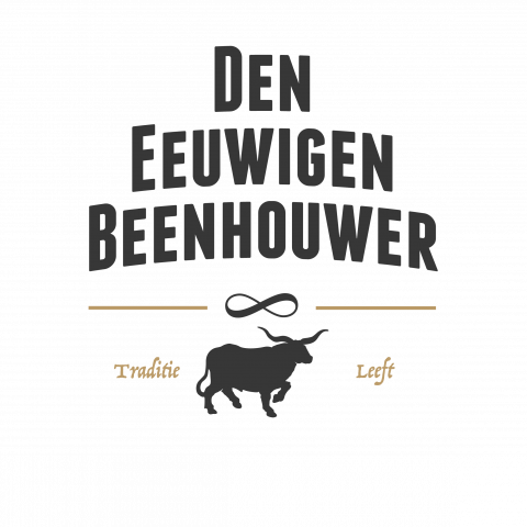 logo den eeuwigen beenhouwer plus stier