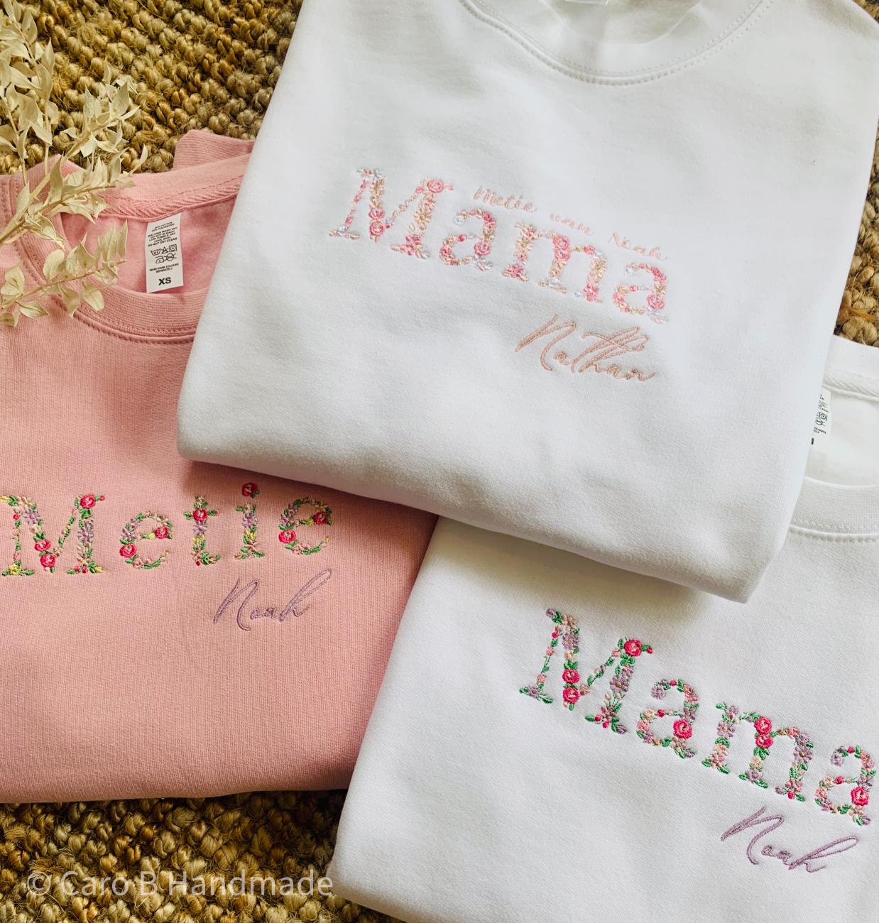 Gepersonaliseerde sweater voor mama, oma of meter.