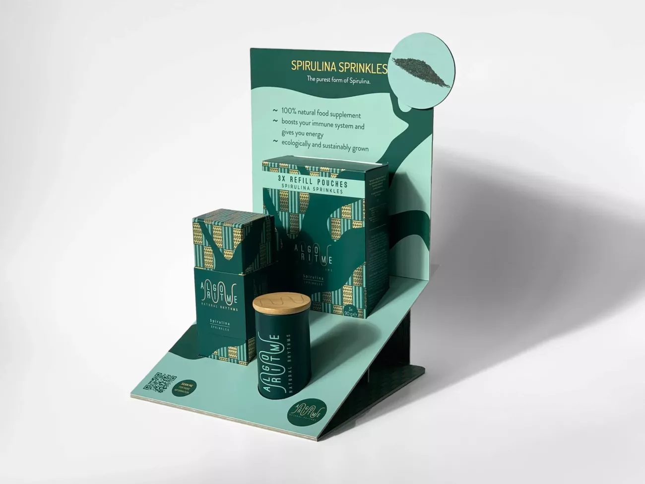 Toonbank displays en POS materialen door drukkerij Baskerville