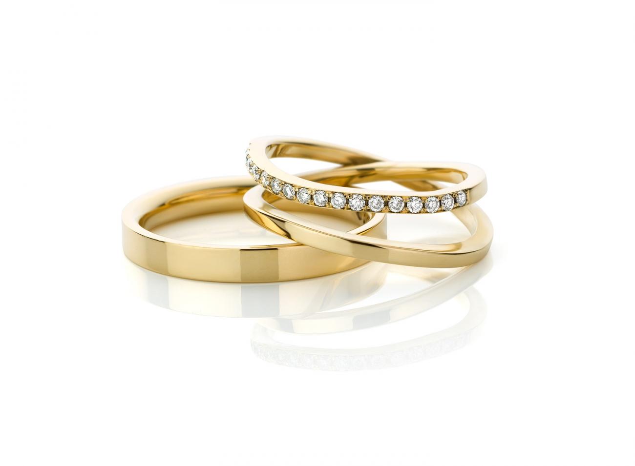 yellow wedding rings