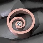 In 19e eeuw raakten de gulden snede (Phi) en de bijhorende lijnverhoudingen bekend in de kunstwereld. Phi zorgde voor harmonische maten en verhoudingen in schilderijen en tekeningen. Maar !!! het is de kunstenaar Phidias (ca.460-432 v.Chr.) die als eerste gebruik maakte in het Atheense Parthenon van de gulden snede-verhoudingen. Daarom besloot de uitvinder Mark Barr (1871-1950) diens voorletter Ph, in het Grieks φ (phi), te introduceren als symbool voor de gulden snede. De draaibeweging in deze ring zic