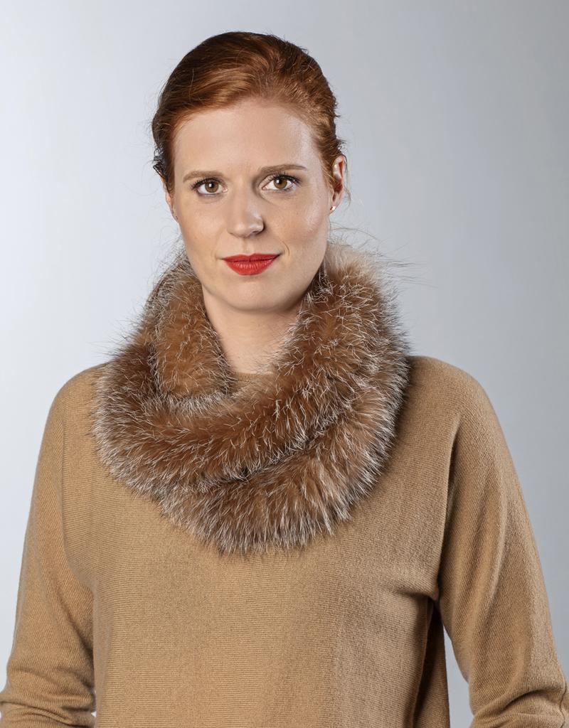 MINI-OUROBOROS BONTKRAAG IN VOS BLUEFROST BEIGE