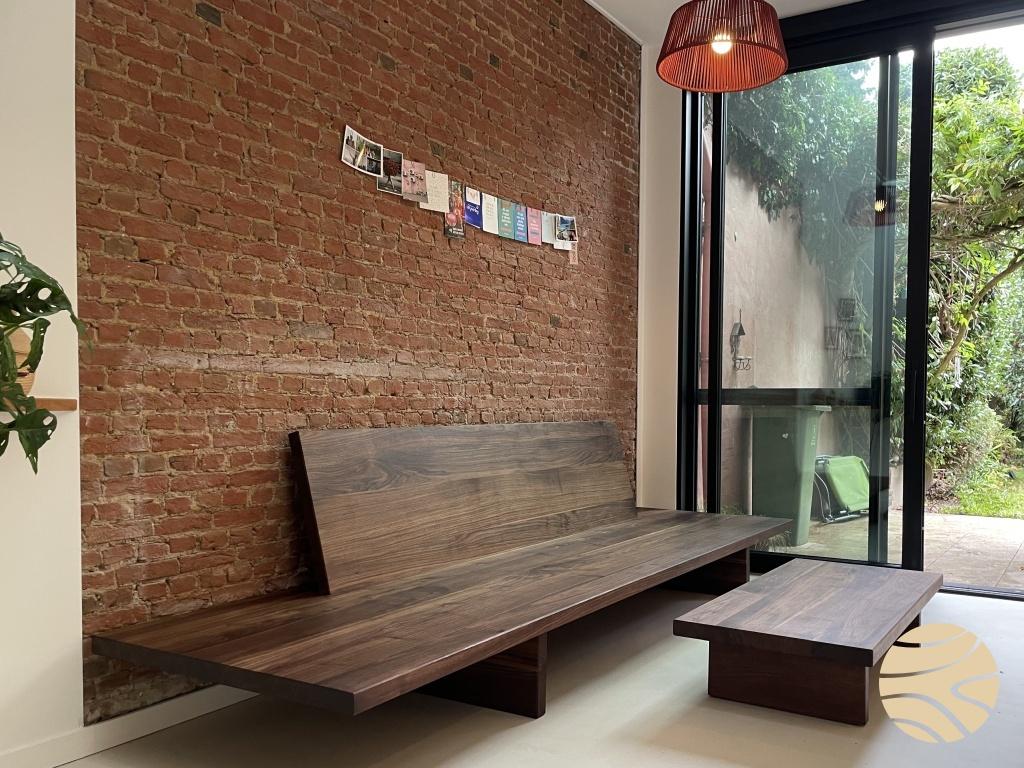 loungebank en koffietafel | notelaar