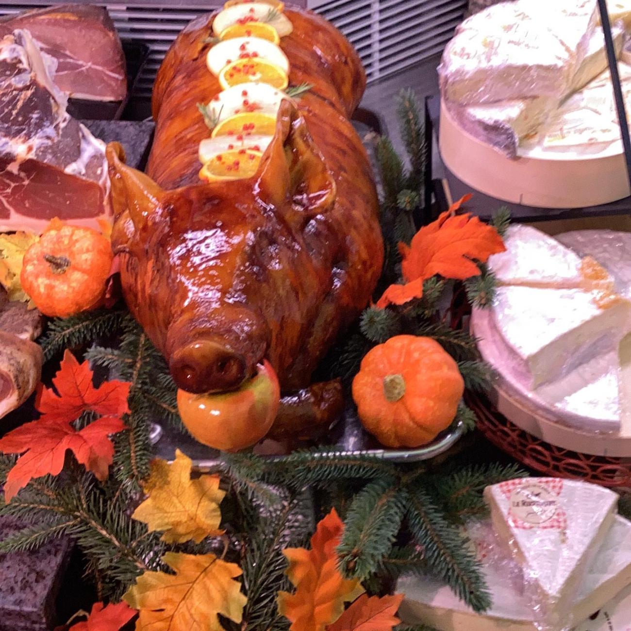 Feestvarkentje met Calvados en veenbessen