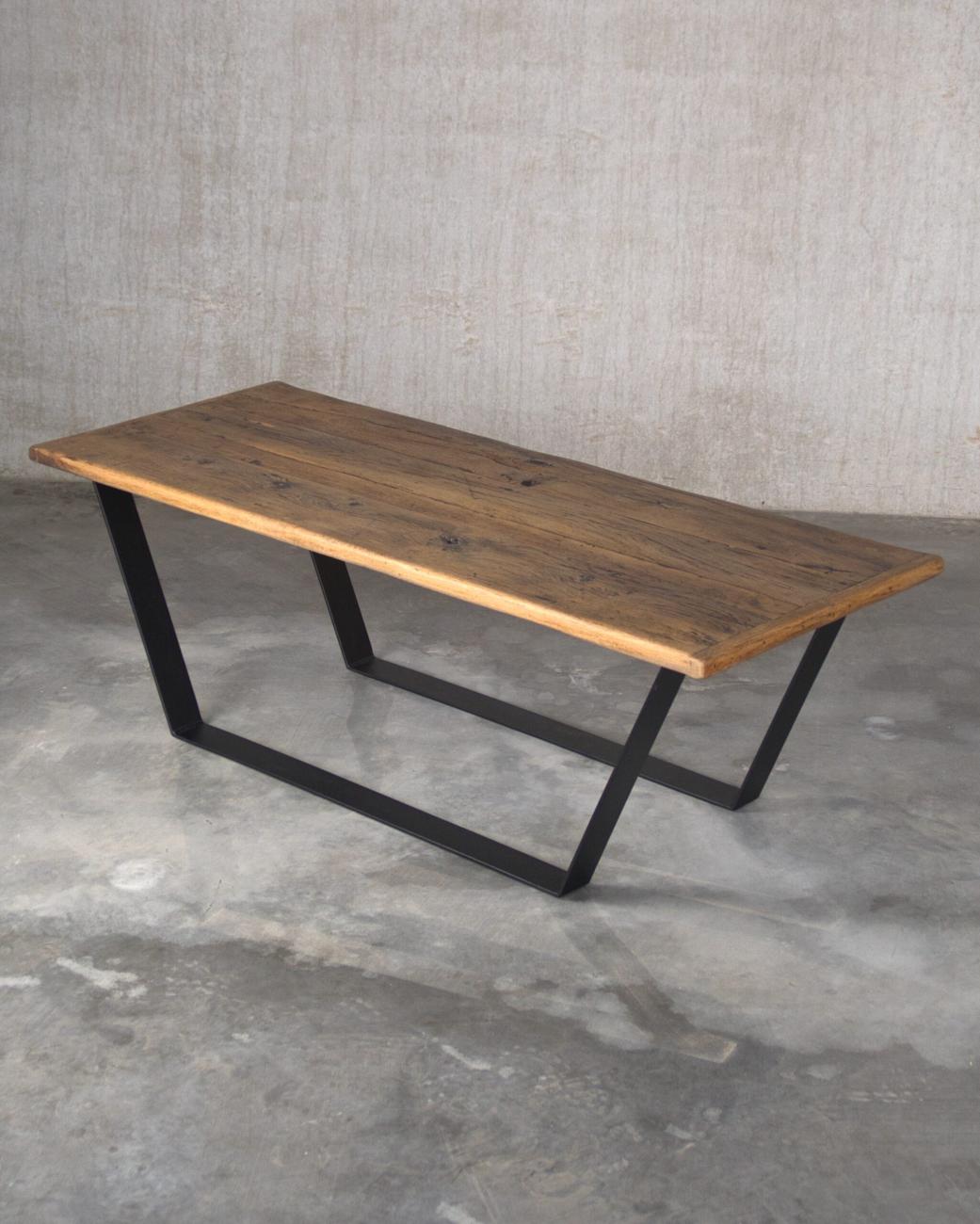 salontafel eik en staal