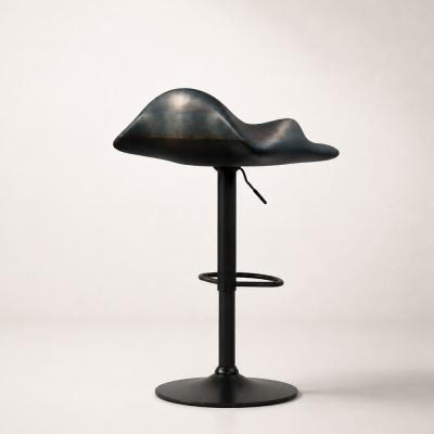 Nyx by NEXART — A sculptural bar stool with a flowing seat silhouette and a dark finish