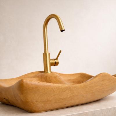 Venus by NEXART — An elongated wooden washbasin with gently flowing contours