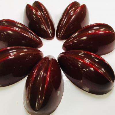 Pure chocolade met een frambozen vulling