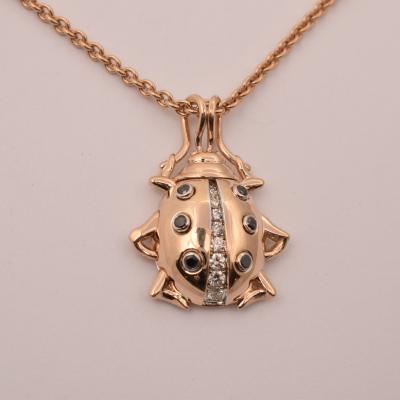 18 Karaat geel en wit gouden hanger 
