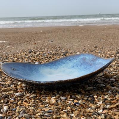 Keramisch handgemaakt bord Coquillage