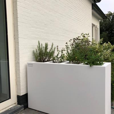 Witte kruidenbak met 4 vakken. Alle maatwerk mogelijk.