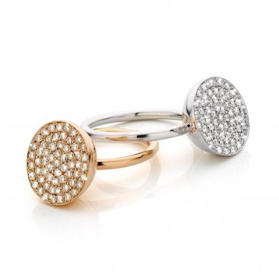 Rosebud ringen in 18kt. goud met diamant