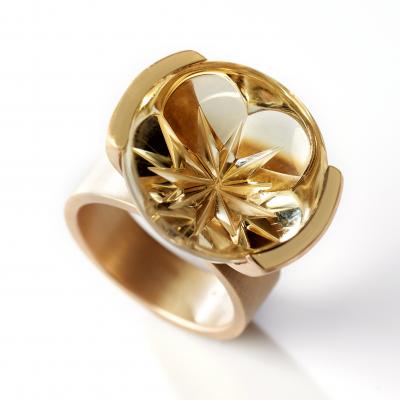Golden Starflower ring