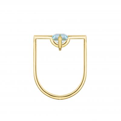 U-ring aquamarijn