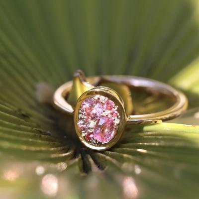 Padparadscha Sapphire Starstruck Ring