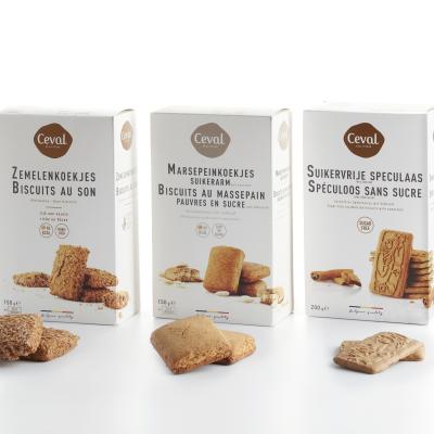 Ceval Healthfood - koekjes zonder of met minder suiker, vezelrijk of bio.