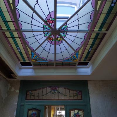 Glaskoepel art deco herehuis