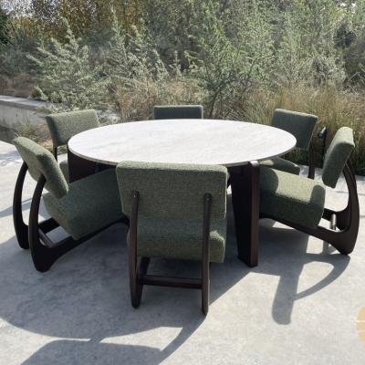 outdoor low dining set | afrormosia